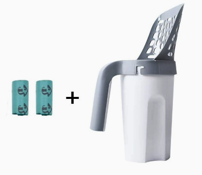 Petlivo Bag Dispenser Shovel size specification and bag compatibility detail
