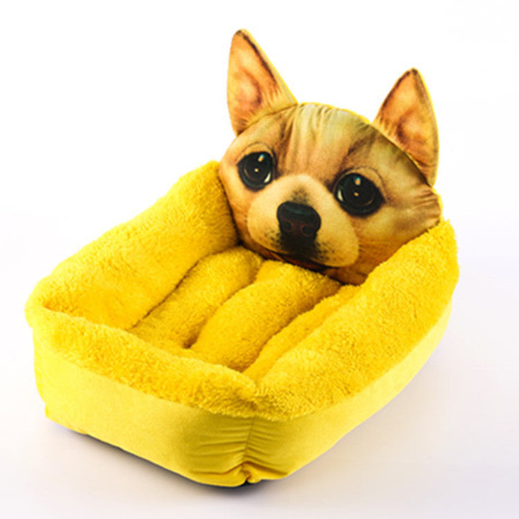 Petlivo Cuddle Nest Cartoon Pet Bed Black French Bulldog design cuddler bed with non slip oxford base