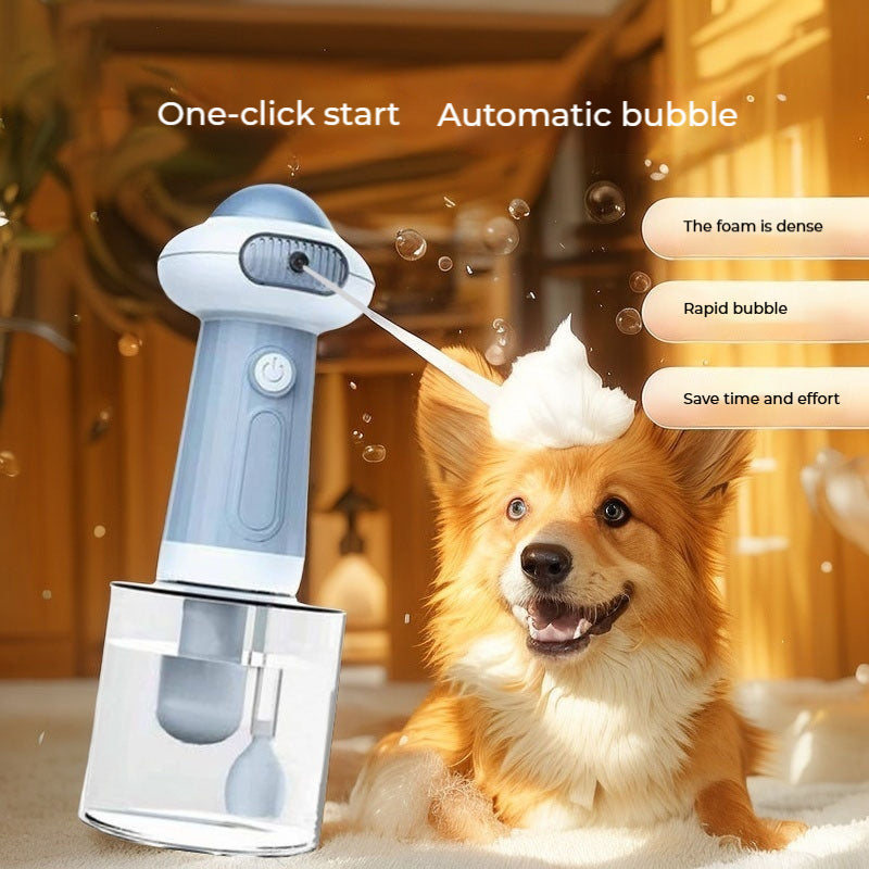Petlivo Foamy Pet Bubble Bath Machine producing thick rich foam from pet shampoo for fast deep coat cleaning