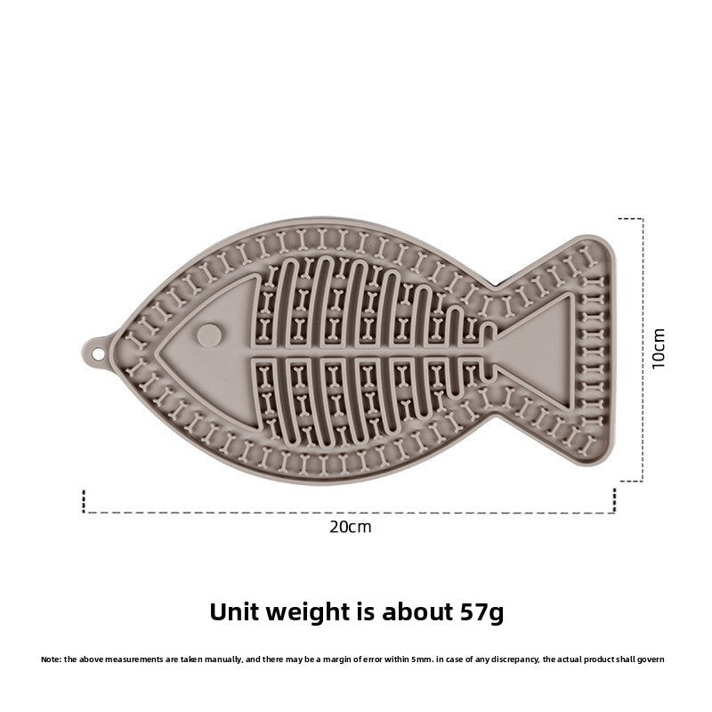 Petlivo Silicone Lick Mat Gray Bones shape variant for vet visit calming