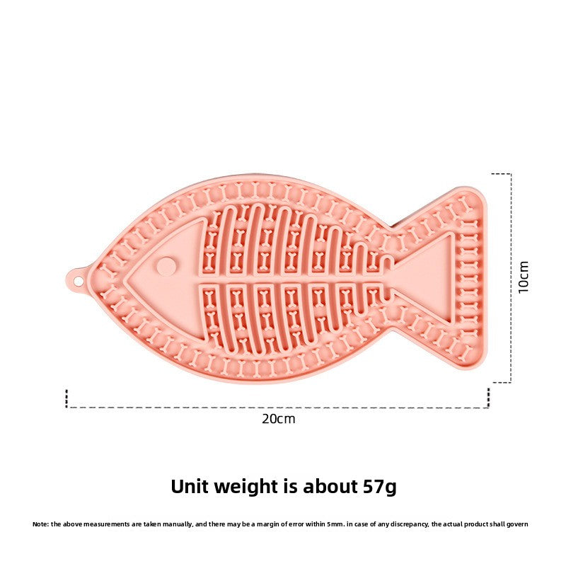 Petlivo Silicone Lick Mat Blue Bones shape variant for distraction during nail trims