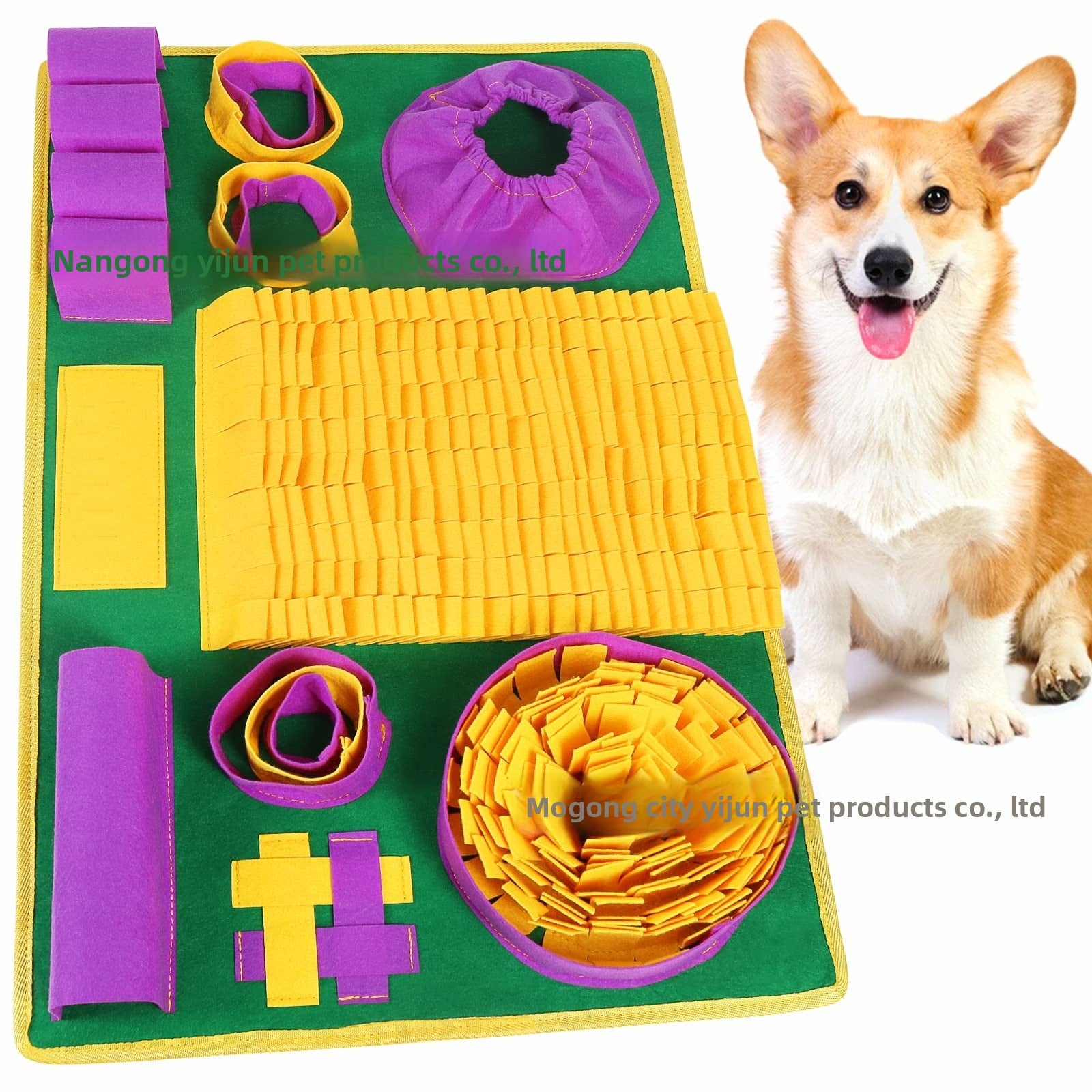 Petlivo Snuffle Mat Style 1 pattern with non-slip base for indoor cats and dogs