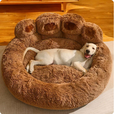 Petlivo Plush Calming Bed warm coffee size S 50 cm for cats and small dogs up to 5 kg