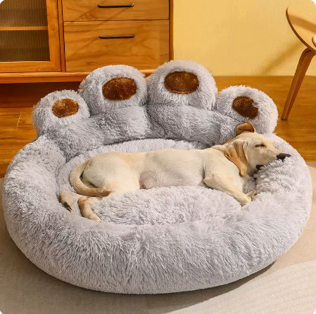 Petlivo Plush Calming Bed advanced gray size S 50 cm for cats and small dogs with modern home decor