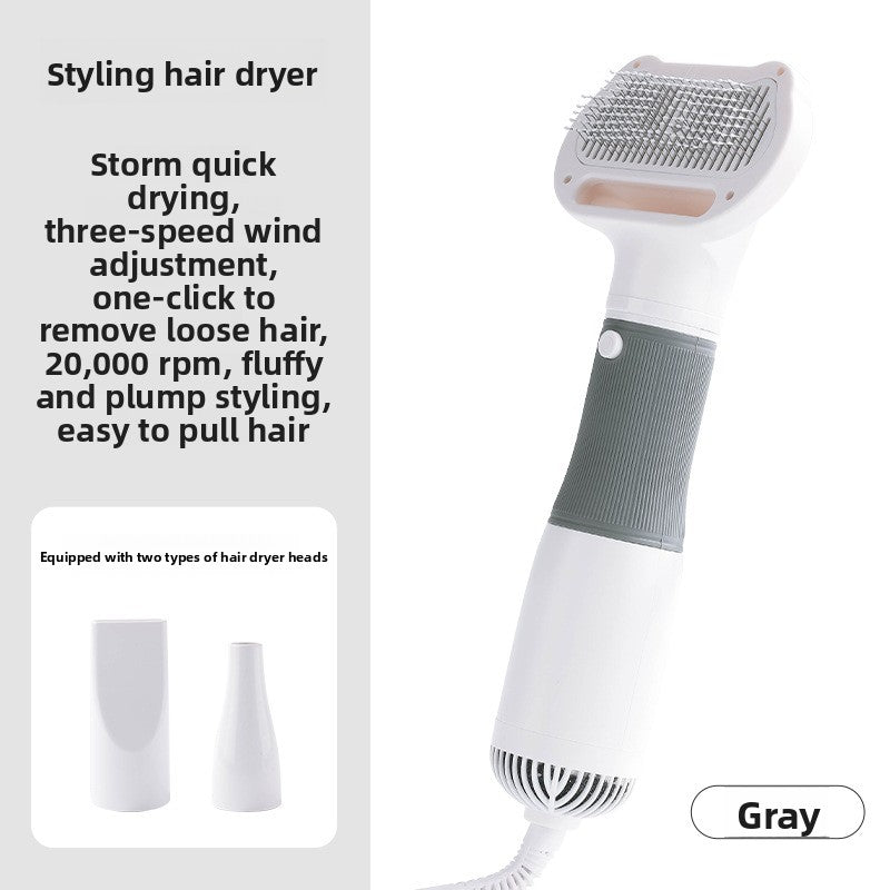 Petlivo 3-in-1 Blow Comb Dryer Gray with AU plug 220V variant