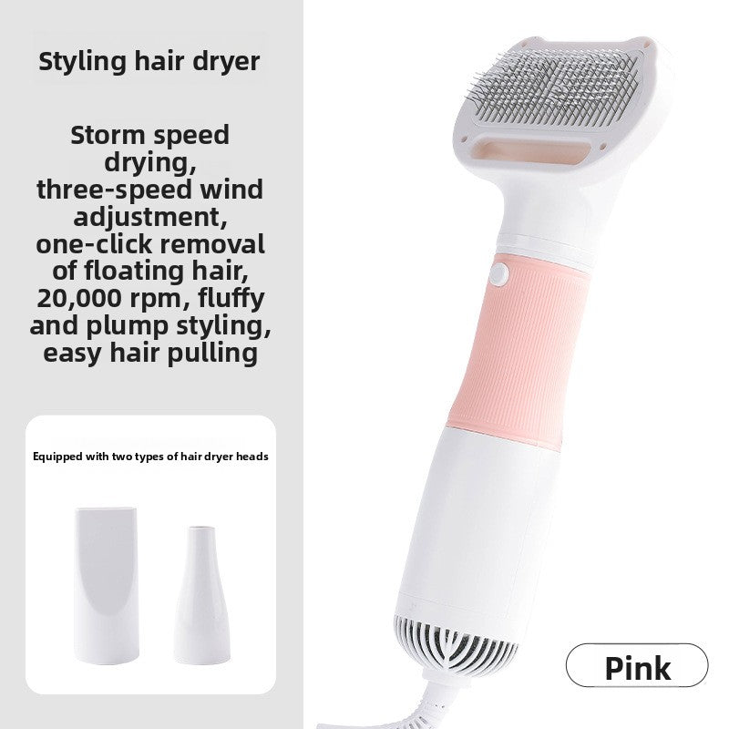 Petlivo 3-in-1 Blow Comb Dryer Gray with US plug 110V variant