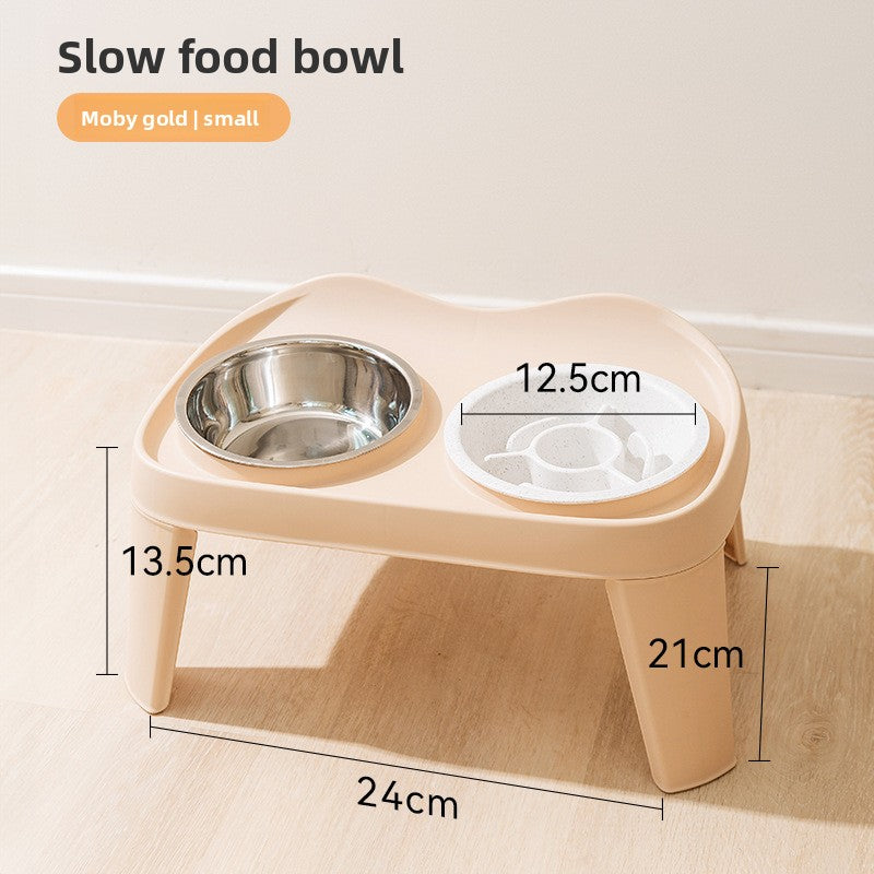 Petlivo Folding Elevated Bowl Stand Gold Medium variant for medium dogs