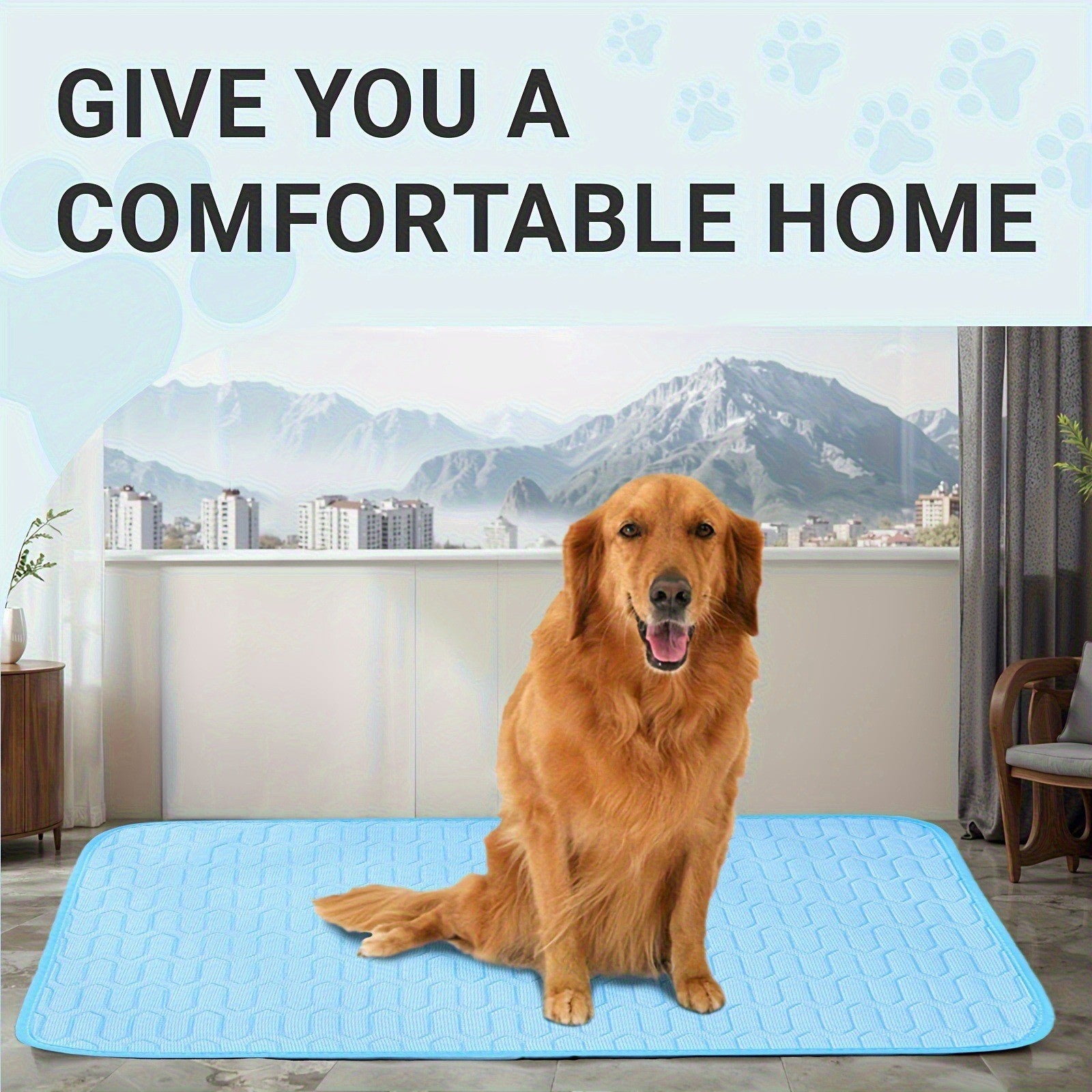Petlivo Ice Silk Pet Cooling Mat primary product view with pressure-activated gel core
