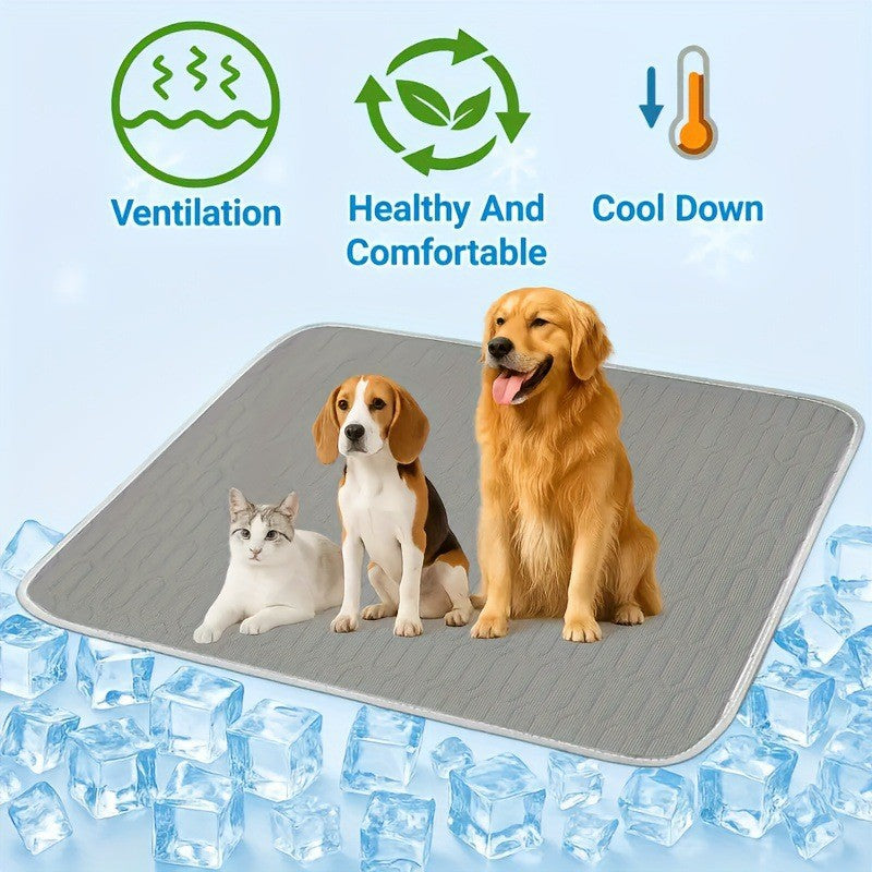 Petlivo Cooling Mat in crate placement for summer travel and car rides
