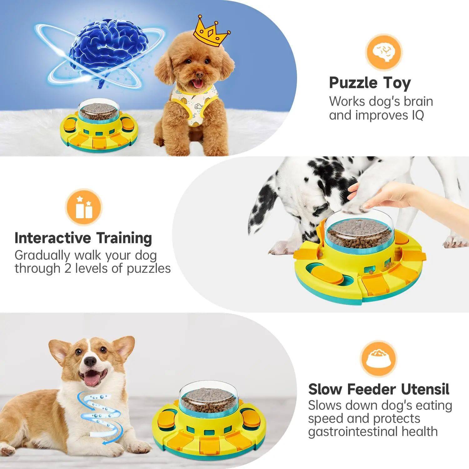 Petlivo Slow-Feed Press Treat Dispenser primary product view for fast eaters
