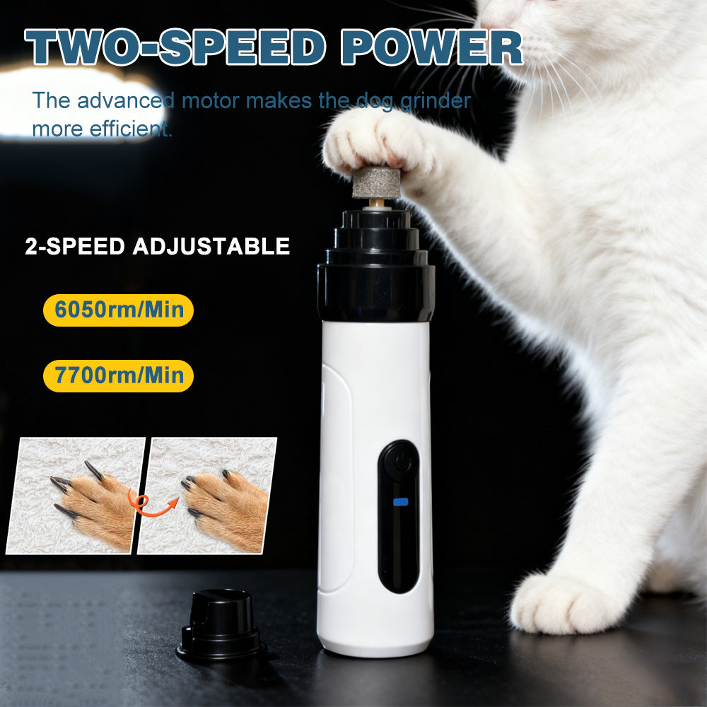 Petlivo Pet Nail Grinder three port sizes close-up for puppy cat and large dog nails