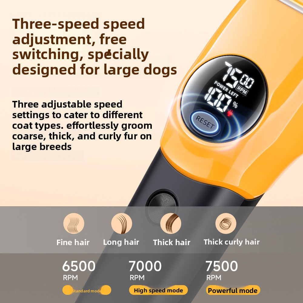 Petlivo Low-Noise Cordless Pet Hair Clipper primary product view with detachable blade