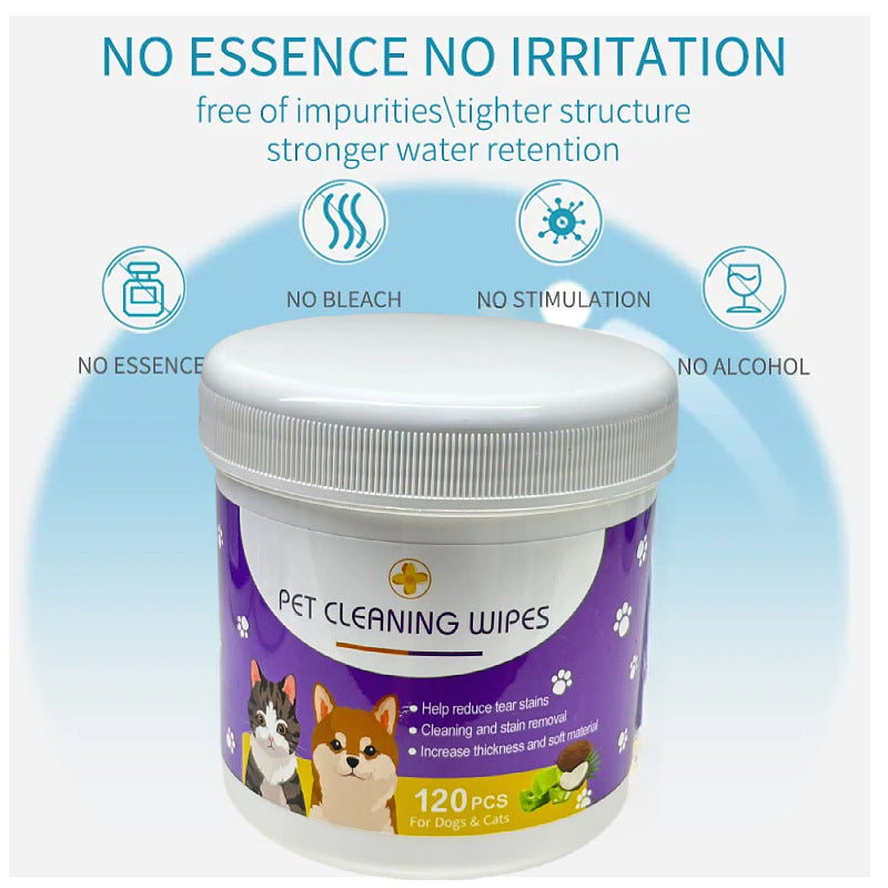 Petlivo Pet Eye Wipes application on dog tear stains for gentle cleaning