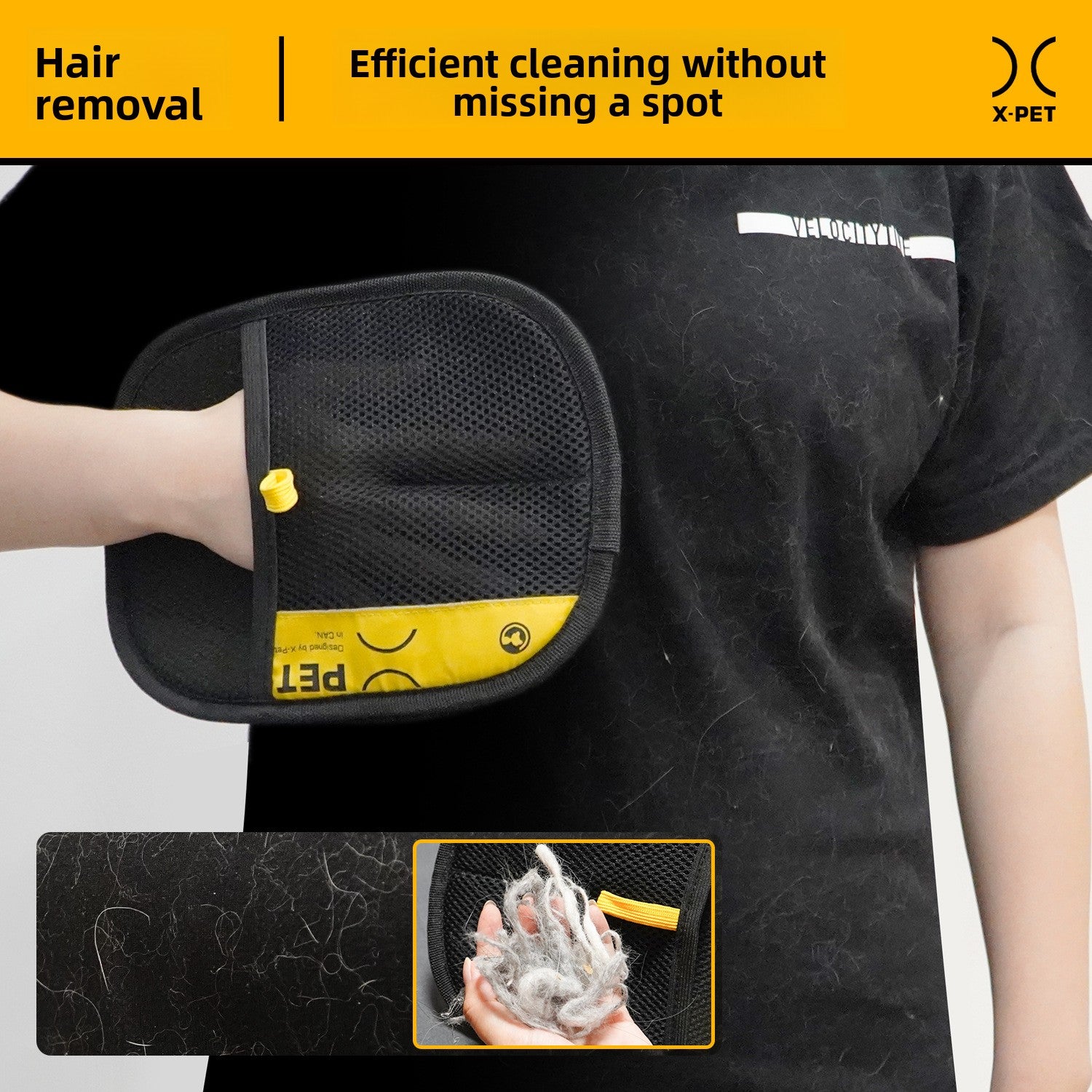 Petlivo grooming glove comparison showing pattern variations of the electrostatic pet hair removal mitt