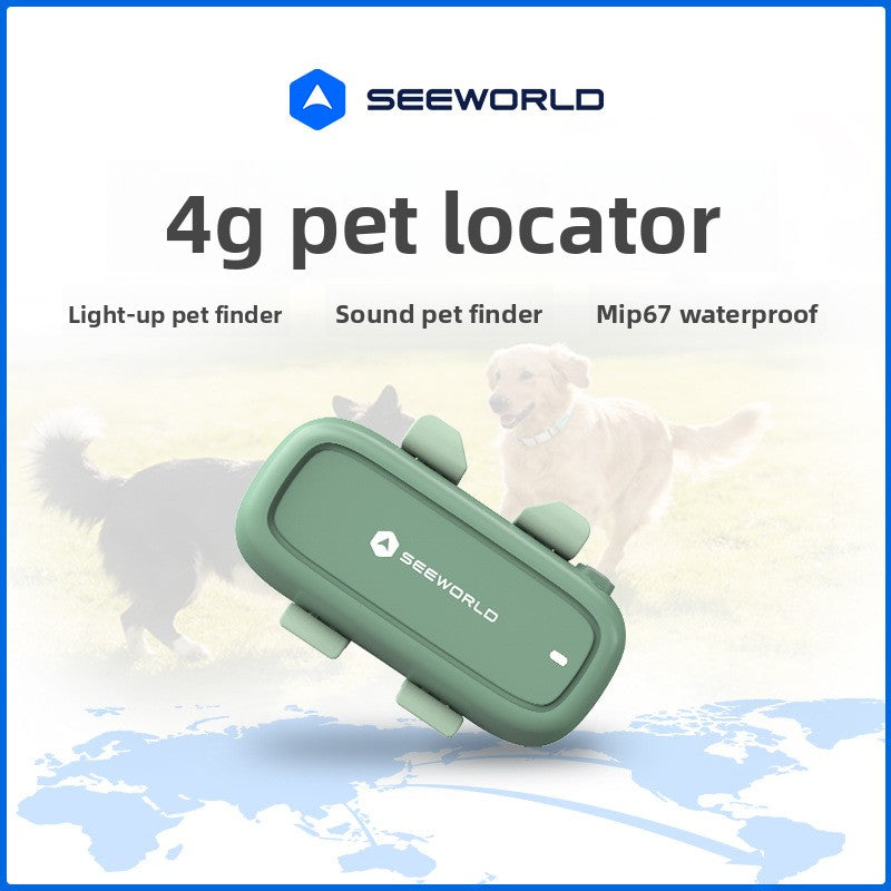 Petlivo Waterproof GPS Pet Tracker primary product view attached to collar