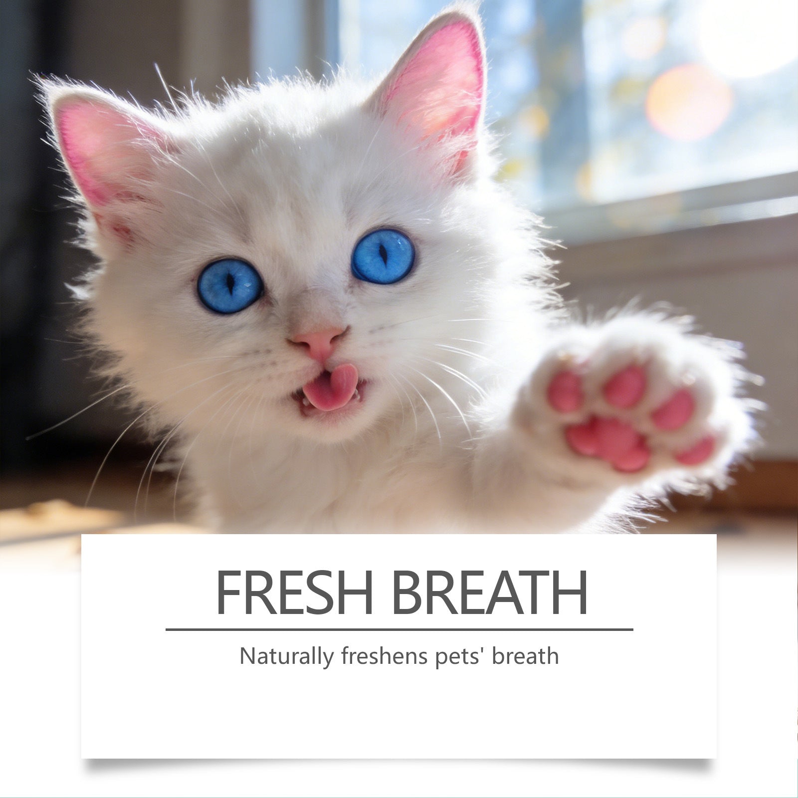 Petlivo Fresh Breath Oral Spray application on dog teeth for plaque reduction