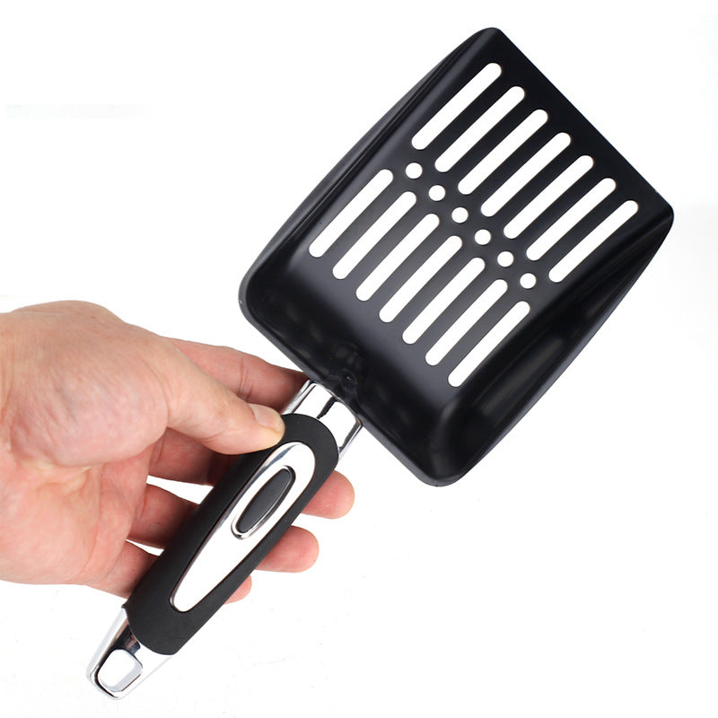 Petlivo Litter Shovel fine sifting slots close-up for clumping clay litter